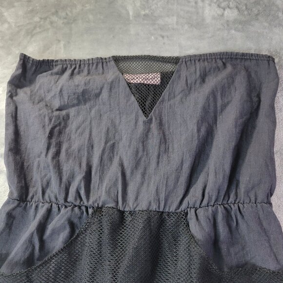 Nikki‎ Nicole Womens Black Strapless One-Piece Romper Mesh Pockets Sleeveless - Picture 5 of 8